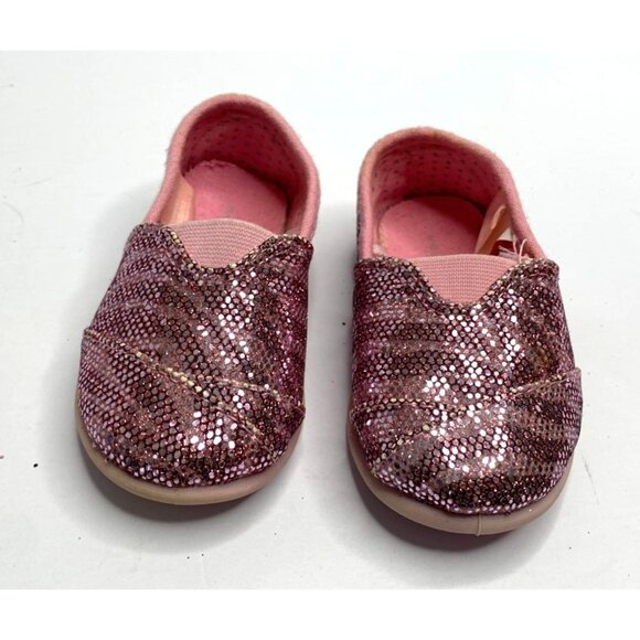 Jumping Beans Toddler Girls Size 5 Pink Sequin Shoes Flat Slip On Loafer Shoes S - Picture 3 of 6